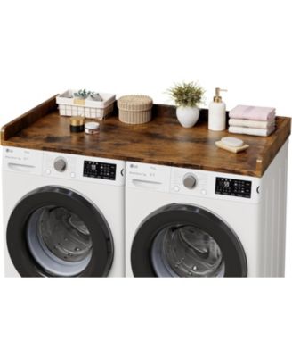 gaomon -  Washer Dryer Countertop, Laundry Topper with Edge and Non-Slip Pad Brown