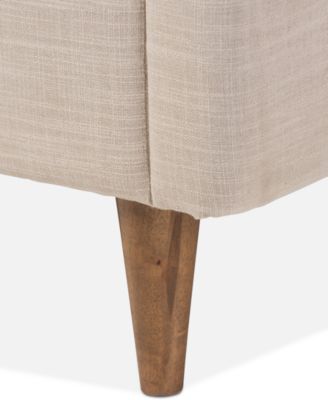 Closeout! Jerell Modern Queen Linen Platform Bed