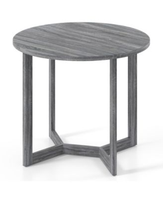 Small Round Wood Dining Table 36 Inch Seats 2-4 Pedestal Base