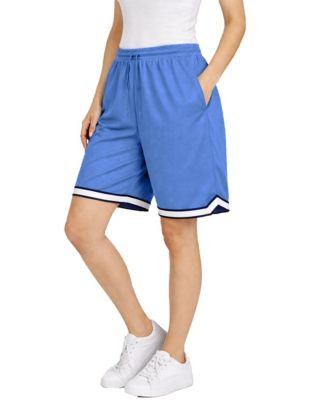 Women's Loose Fit Premium Active Moisture Wicking Workout Mesh Shorts With Trim
