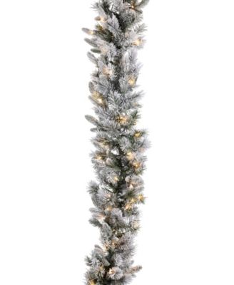 9 ft Pre-Lit Garland with Glitter Finish
