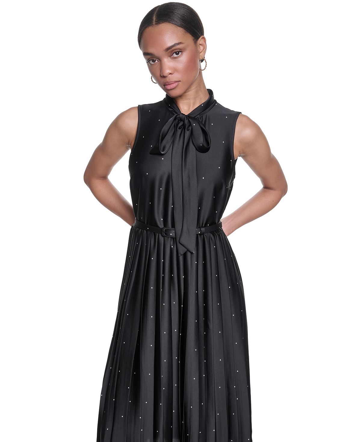 KARL LAGERFELD PARIS Women's Printed Midi Dress view 3 — MAYCSS fashion products