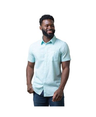 Men's Short Sleeve Linen Button Down Shirt