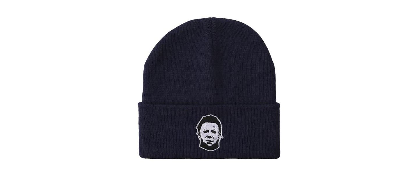 Мужская шапка Halloween John Carpenter s Michael Myers Navy Cuff Beanie., цвет: Синий — фото 7