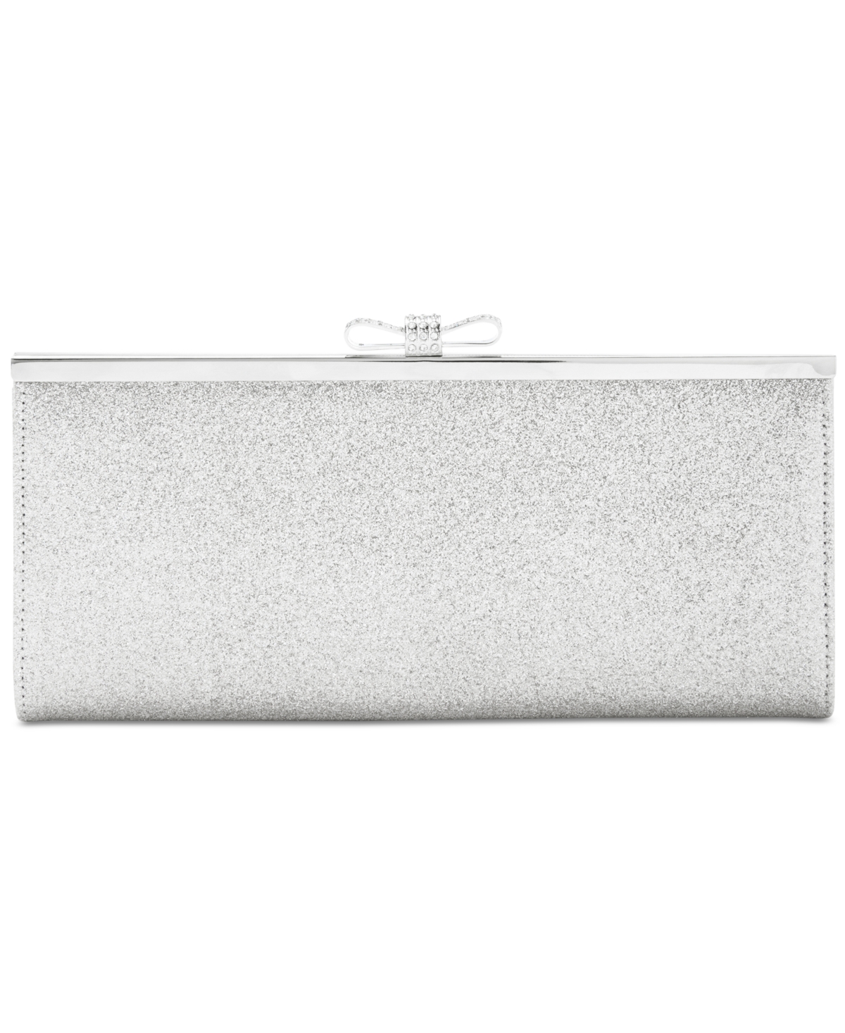 Inc International Concepts Carolyn Glitter Clutch, Created For Macy's In Silver/silver