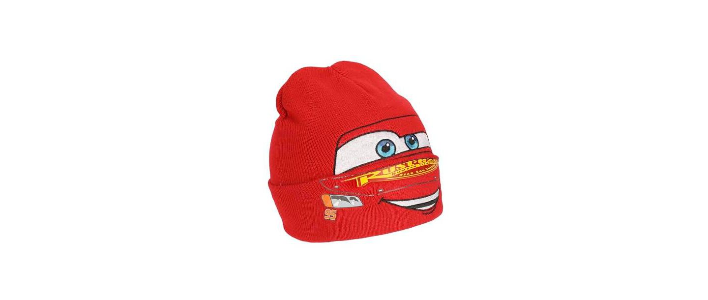 Мужская шапка Cars Lightning Mcqueen Face Cuff Beanie — фото 7
