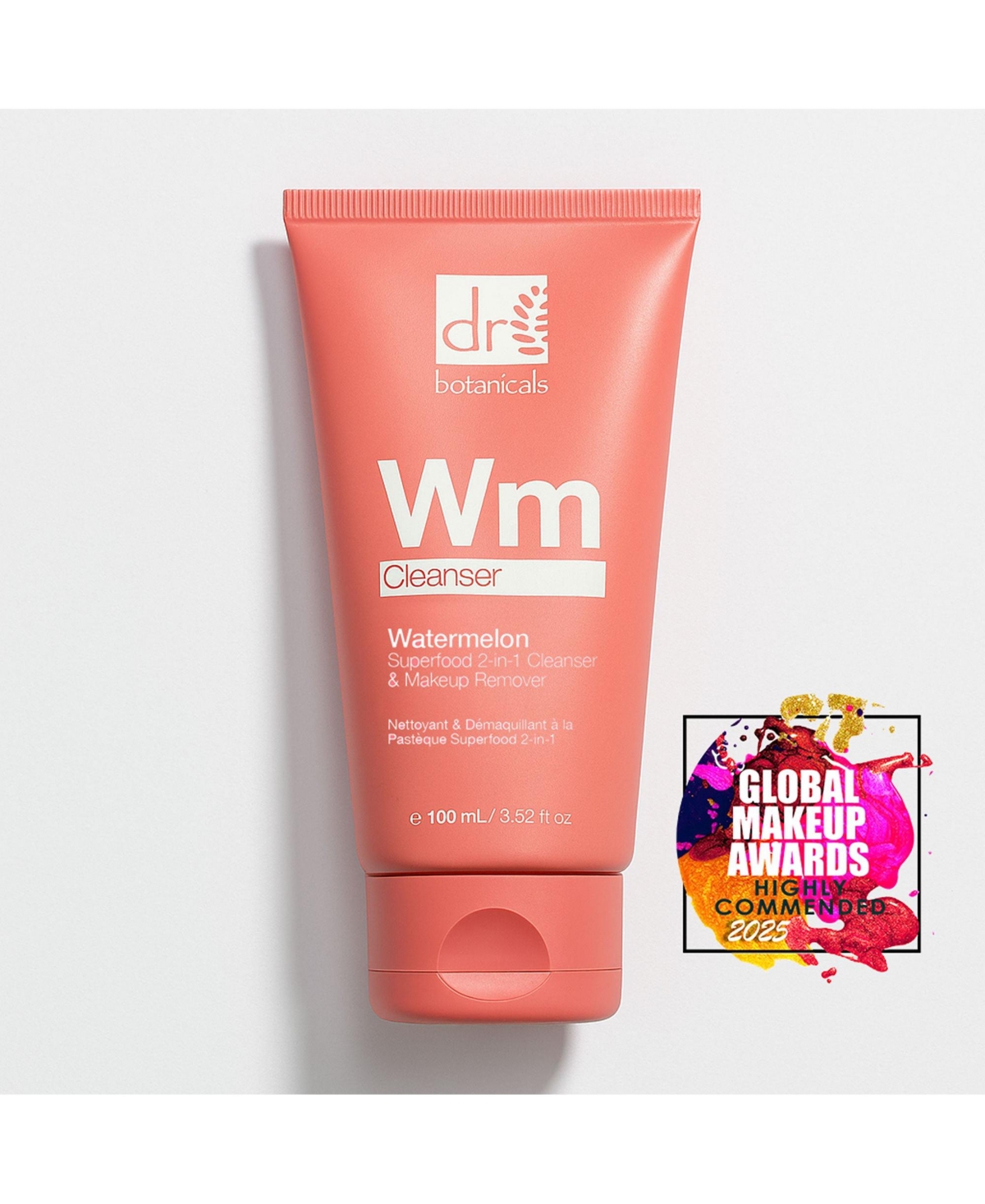 Dr. Botanicals Watermelon Superfood 2 in 1 Cleanser and Makeup Remover 100milliliter with Glycolic Acid, Salicylic Acid and Lactic Acid
