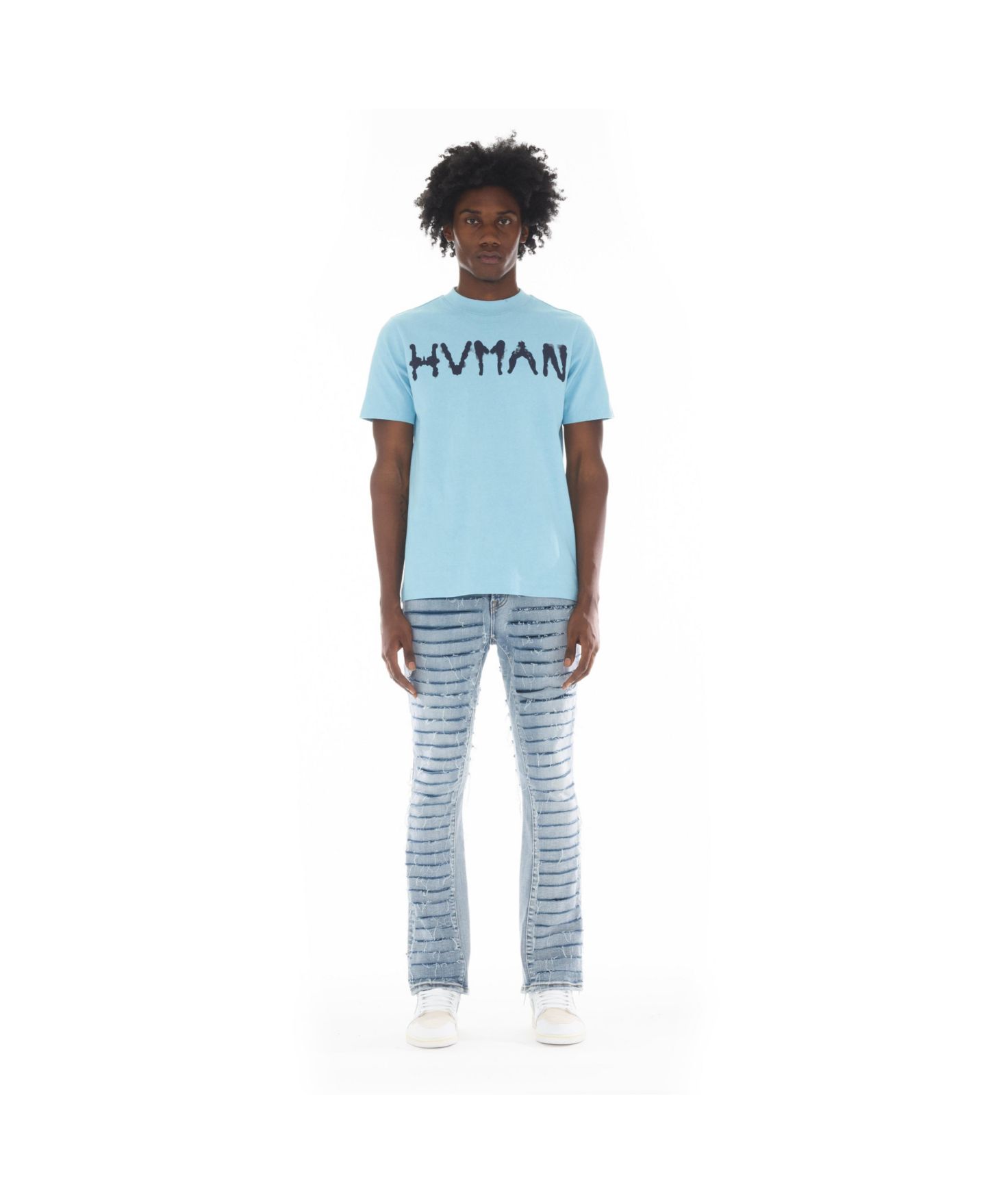 Мужские джинсы Hvman Chosen To Prevail x Cult Mars Bootcut In Bleach — фото 2