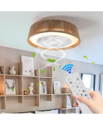 21 inch Ceiling Fan Light, Silent Remote Control with Timing Function, Adjustable Color Temperature