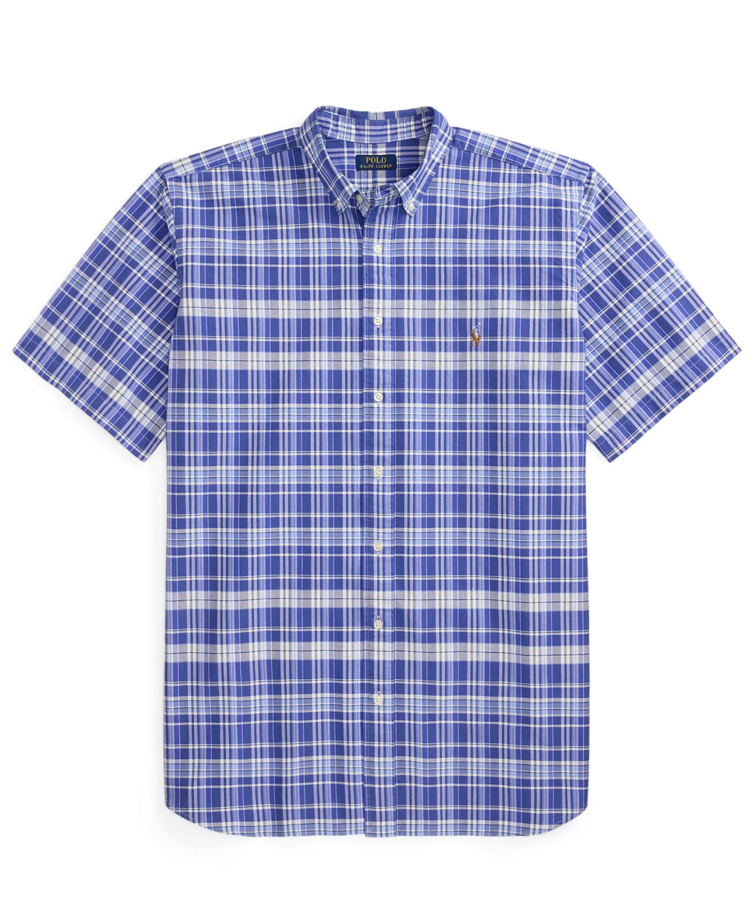 Men's Big and Tall Plaid Oxford Shirt