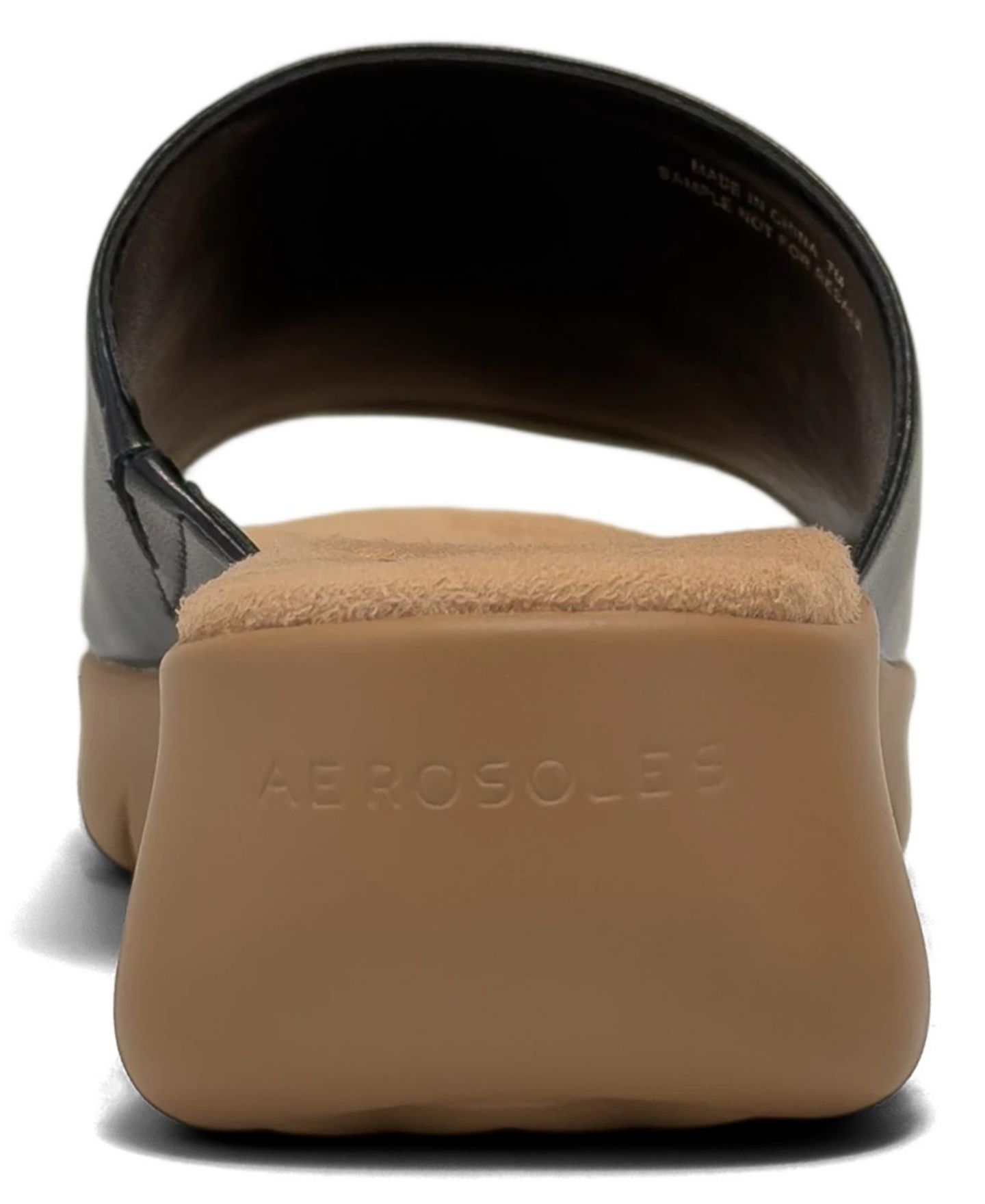 Женские сандалии Aerosoles Nora Wedge Slide, цвет: Чёрная искусственная кожа — фото 3