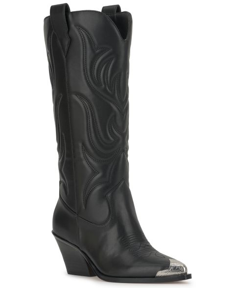 Женские ботинки Jessica Simpson Zuliena Tall Western Cowboy, цвет: Чёрный