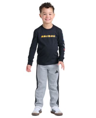 Boys' 2T-7 Long-Sleeve Pullover T-Shirt and Pants, 2-Piece Set