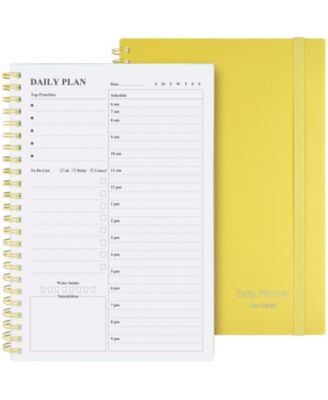 Planner Daily Agenda To Do List Hourly Schedule Spiral Appointment Book Elastic Closure Inner Pocket