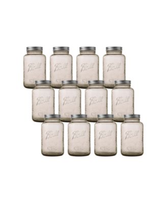 Glass Mason Jars, Regular Mouth, Quart Size (32 oz), Pack of 12