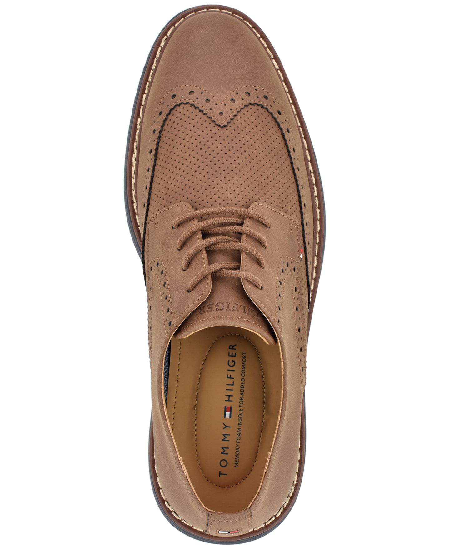 Обувь Tommy Hilfiger Men's Hinede Casual Dress Lace-Up Oxford Shoes, цвет: Коричневый / Индиго — фото 4