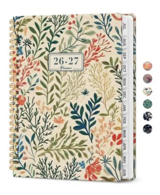 Planner 2026-2027 Academic Weekly Monthly Spiral School Book Herbs