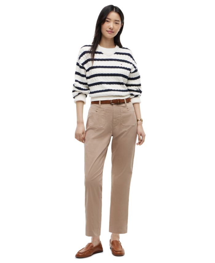 Tommy Hilfiger Womens Twill Patch Pocket Chinos Pants