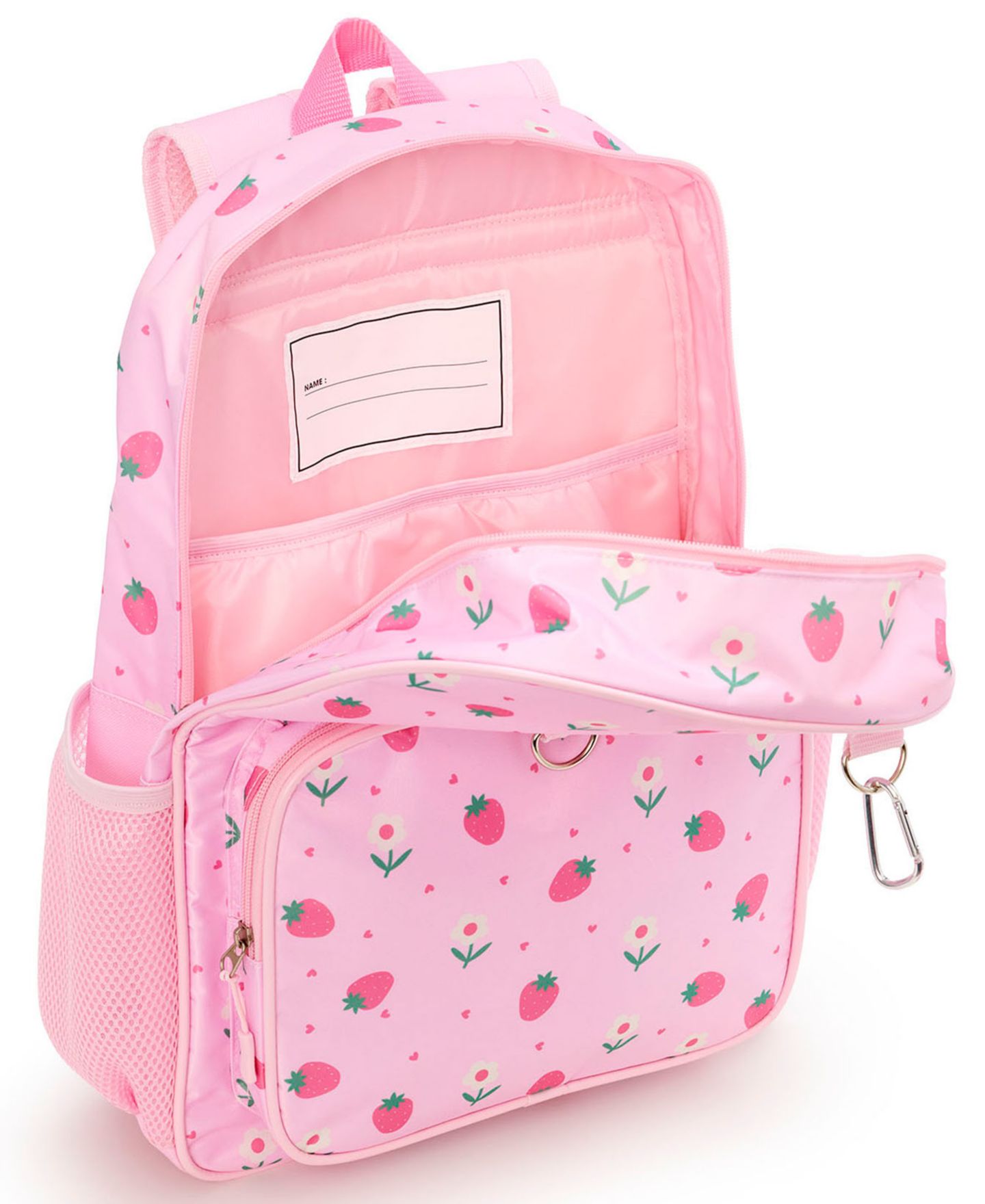 Сумки Rainbow Sugar Watercolor Elevated Backpack, Lunchbox, Pencil Case Set, Water Bottle with Lavender Lid and Carabinar, 5-Piece Set для девочек, цвет: Розовый / Разноцветный — фото 5