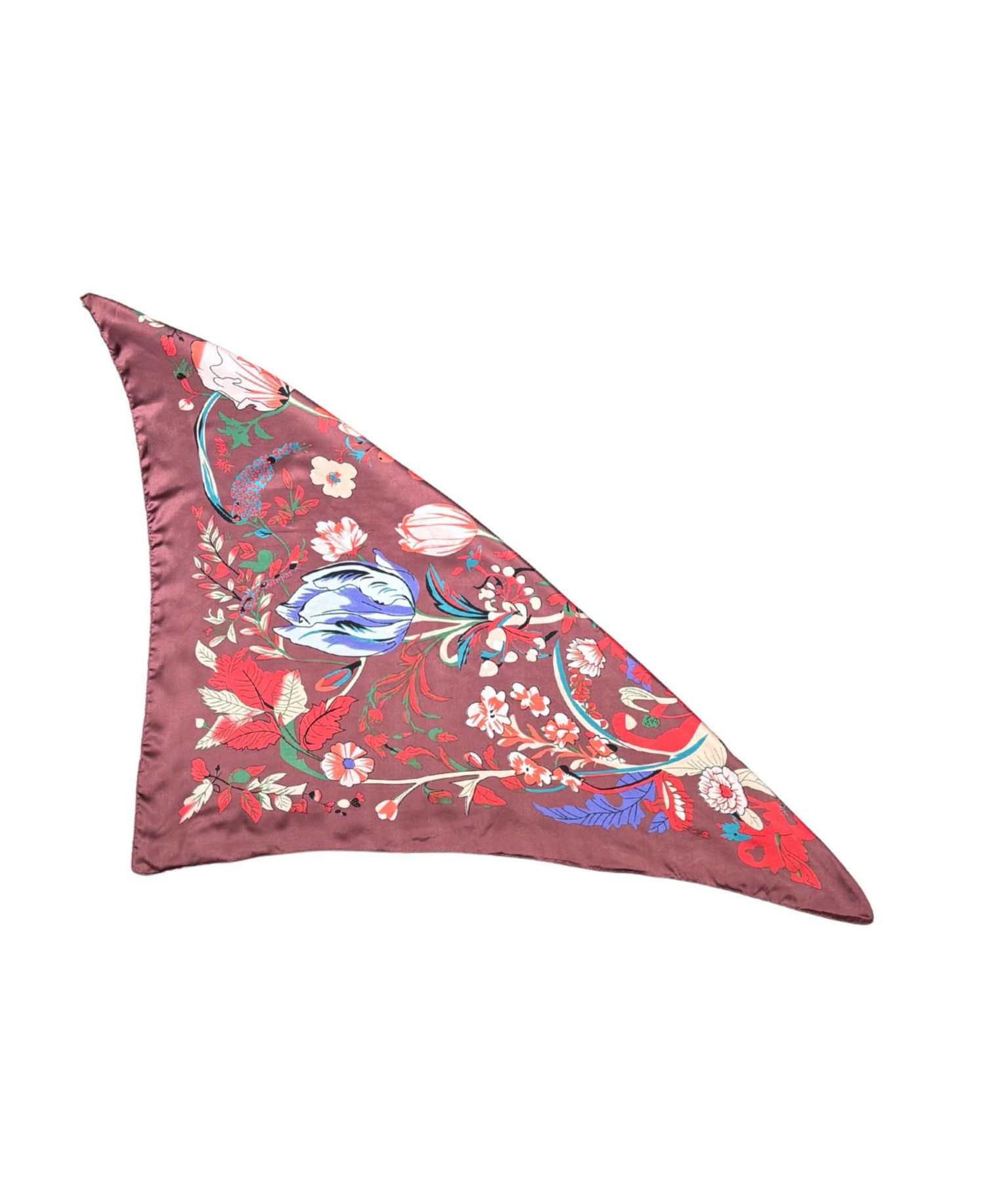 Floral Satin Square Scarf