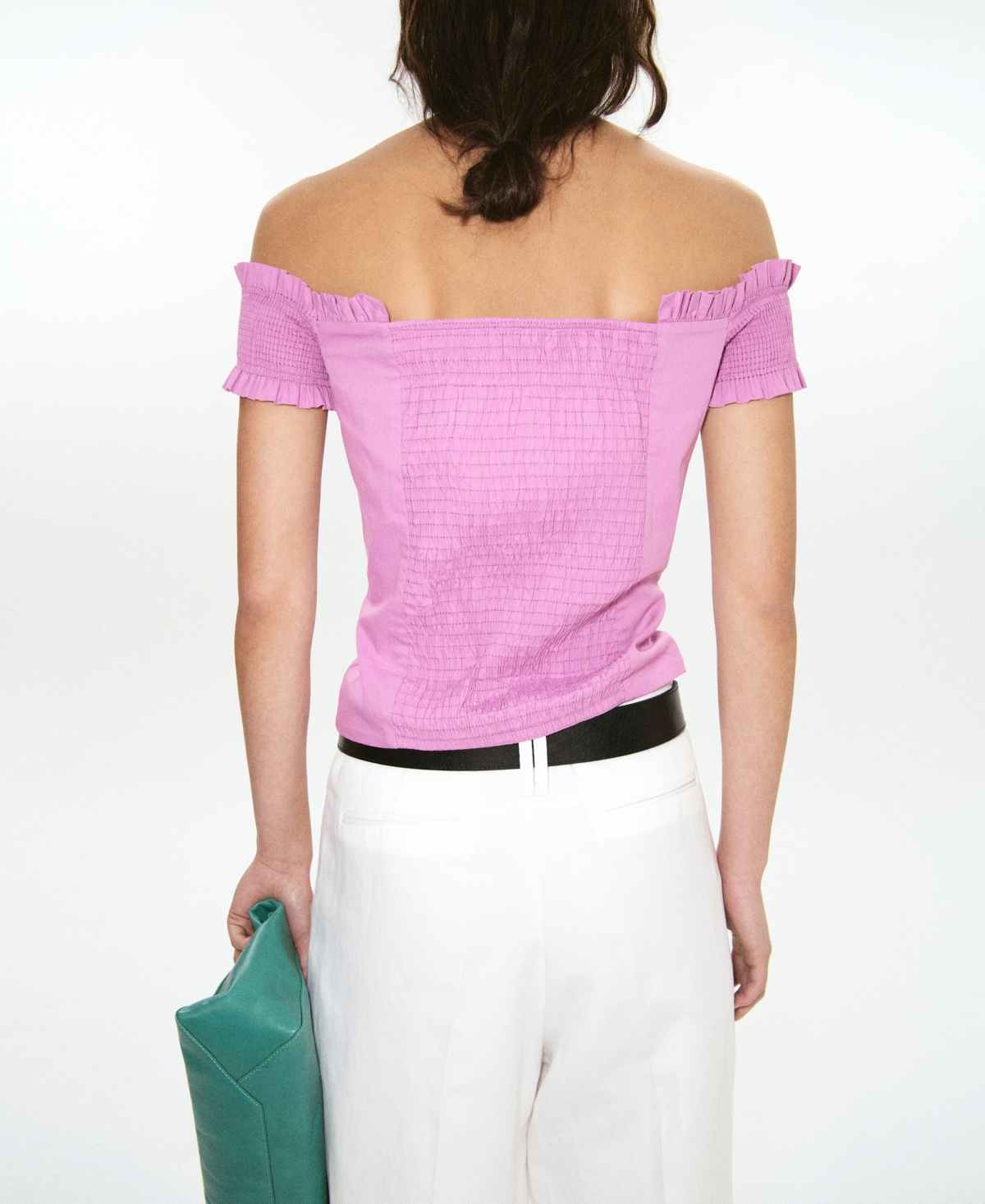 Mango Women's Ruffled Detail Top