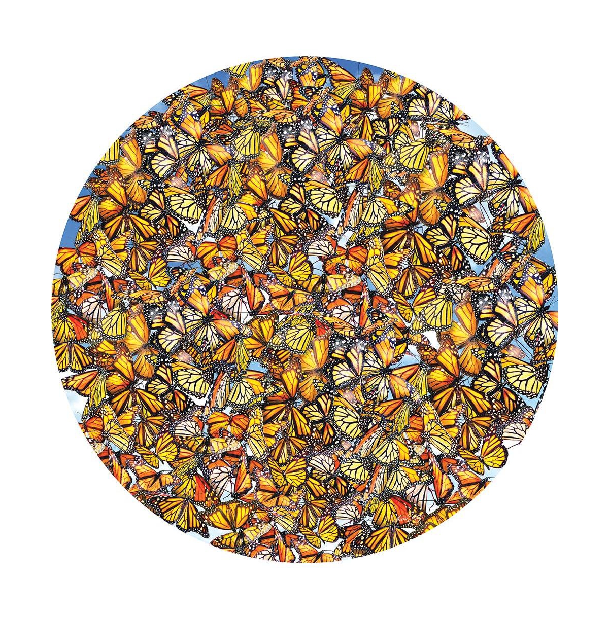SunsOut Monarch Frenzy 1000 Piece Jigsaw Puzzle For Adults Round