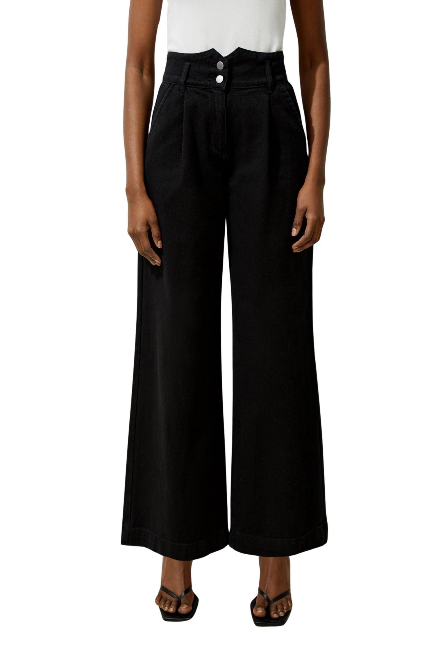Women's Denim Wide Leg High Waisted Jeans