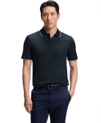 Men's Mercerised Cotton Slim-Fit Polo Shirt