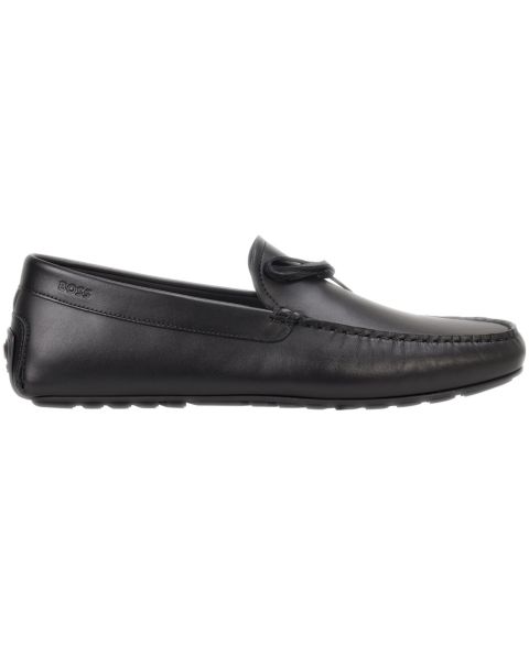 Мужские туфли Hugo Boss Noel Moccasin Slip-On Driving, цвет: Чёрный