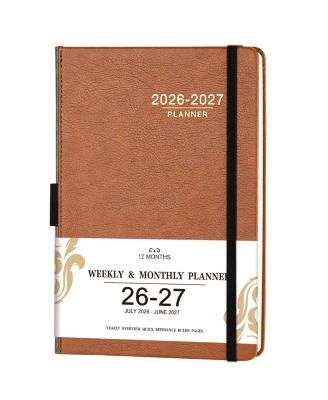 Planner 2026-2027 Weekly Monthly Leather Agenda