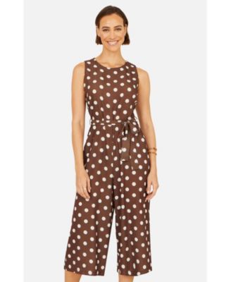 Women's Polka Dot Culotte Jumpsuit