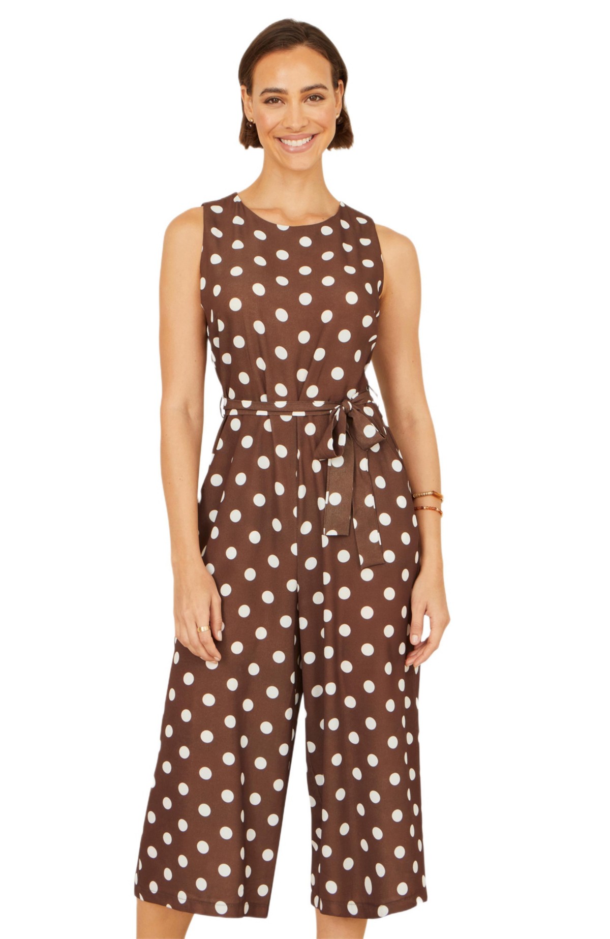 Женские Yumi Women's Polka Dot Culotte Jumpsuit — фото 1