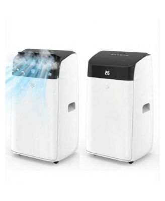 2-Piece Set of 14,000 BTU Portable Air Conditioners with 3-in-1 Cooling, Fan and Dehumidifier, Sleep Mode and Window Kit