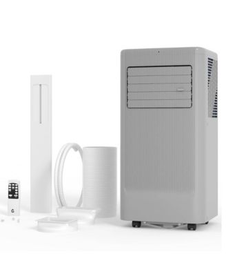 10,000 BTU Portable Silent AC with Remote, LED Display, Sleep Mode and Installation Kit for Rooms Up to 450 Sq. Ft