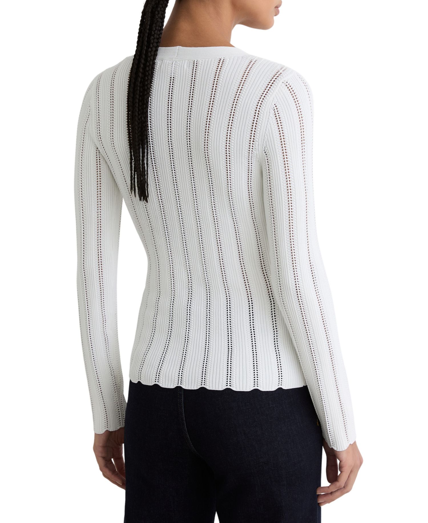 Women's Loui Open-Stitch V-Neck Jumper