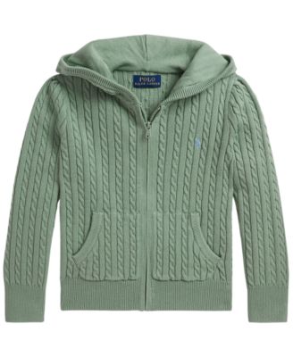 Girls' 2T-6X Mini-Cable Full-Zip Sweater