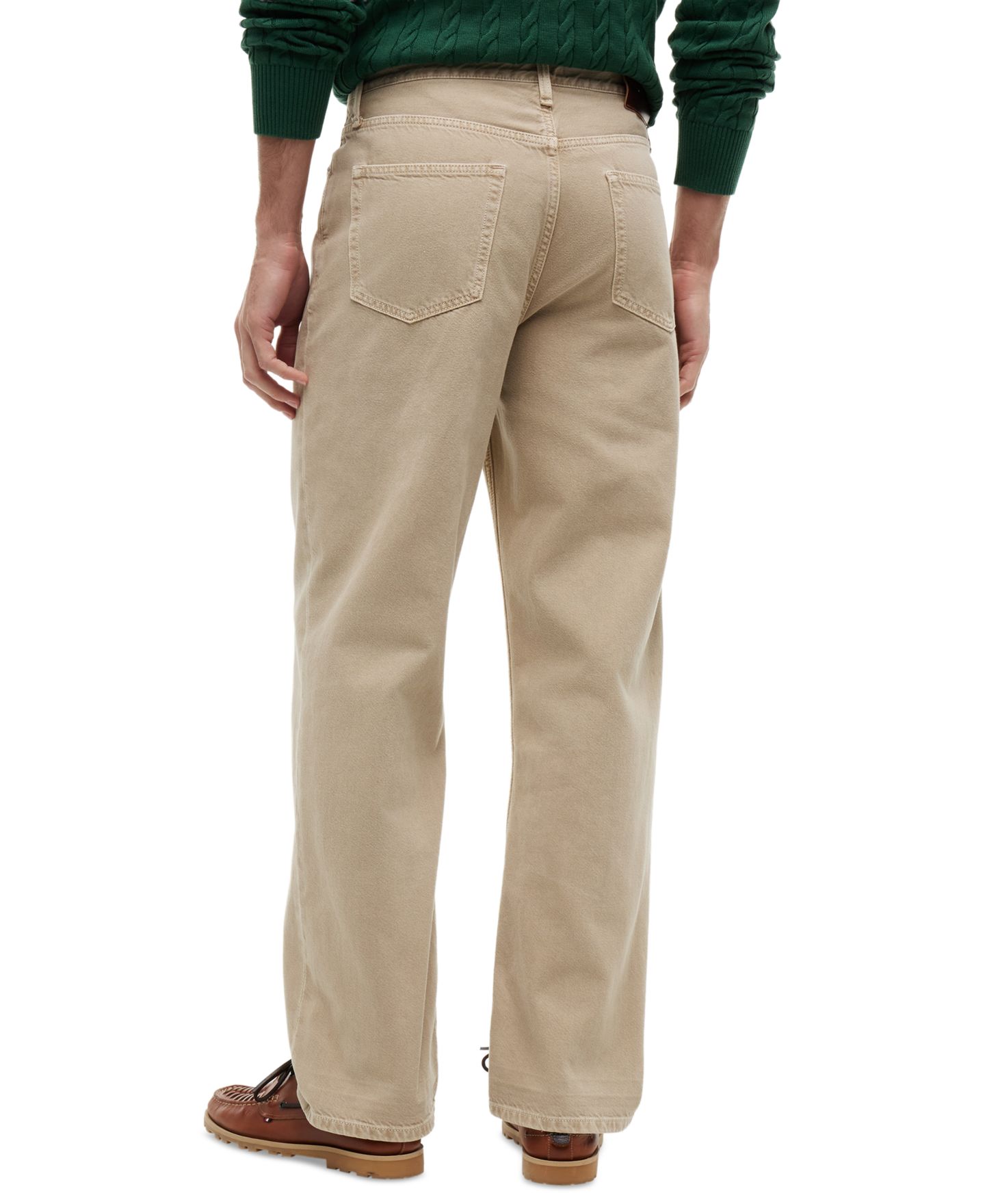 Мужские джинсы Tommy Hilfiger River Relaxed-Fit Garment Dyed Denim Jeans, цвет: Сандаловый — фото 4