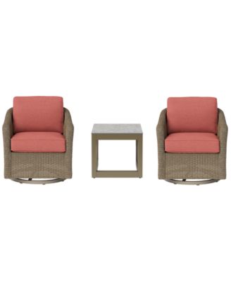 31" Sonetta 2-Piece Outdoor Swivel Chairs + 1 End Table