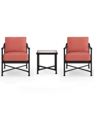 Wellington 3-Piece Outdoor Club Chairs and Side Table Set