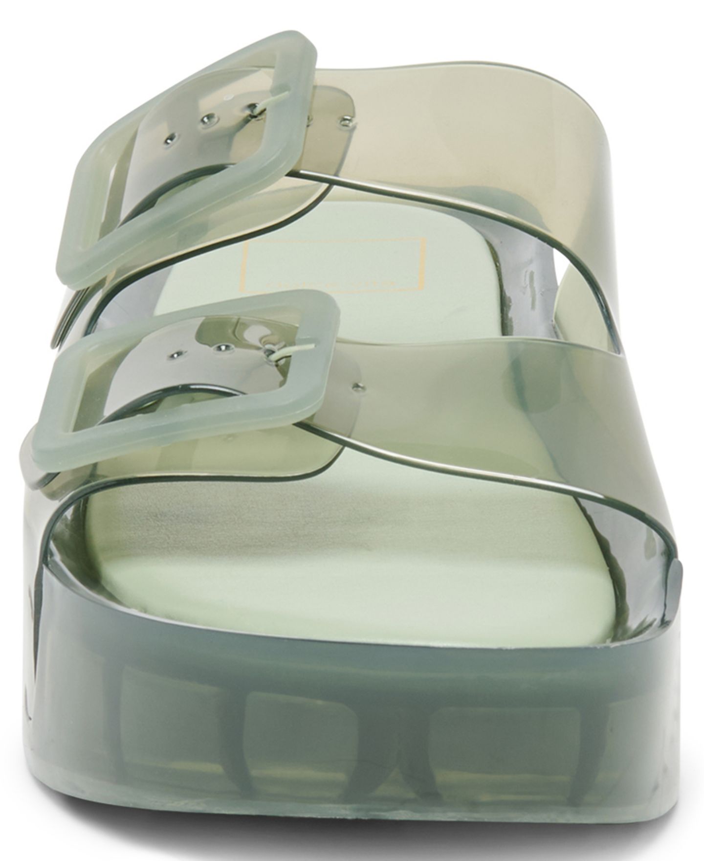 Женские сандалии Dolce Vita Julio X Jelly Double-Band Jelly Footbed Platform, цвет: Оливковый — фото 7