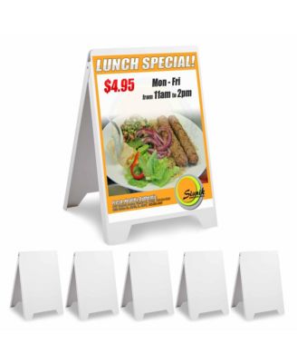 Double Side Sidewalk A-frame Folding Display Sign Sandwich Board Pavement 6 Pack