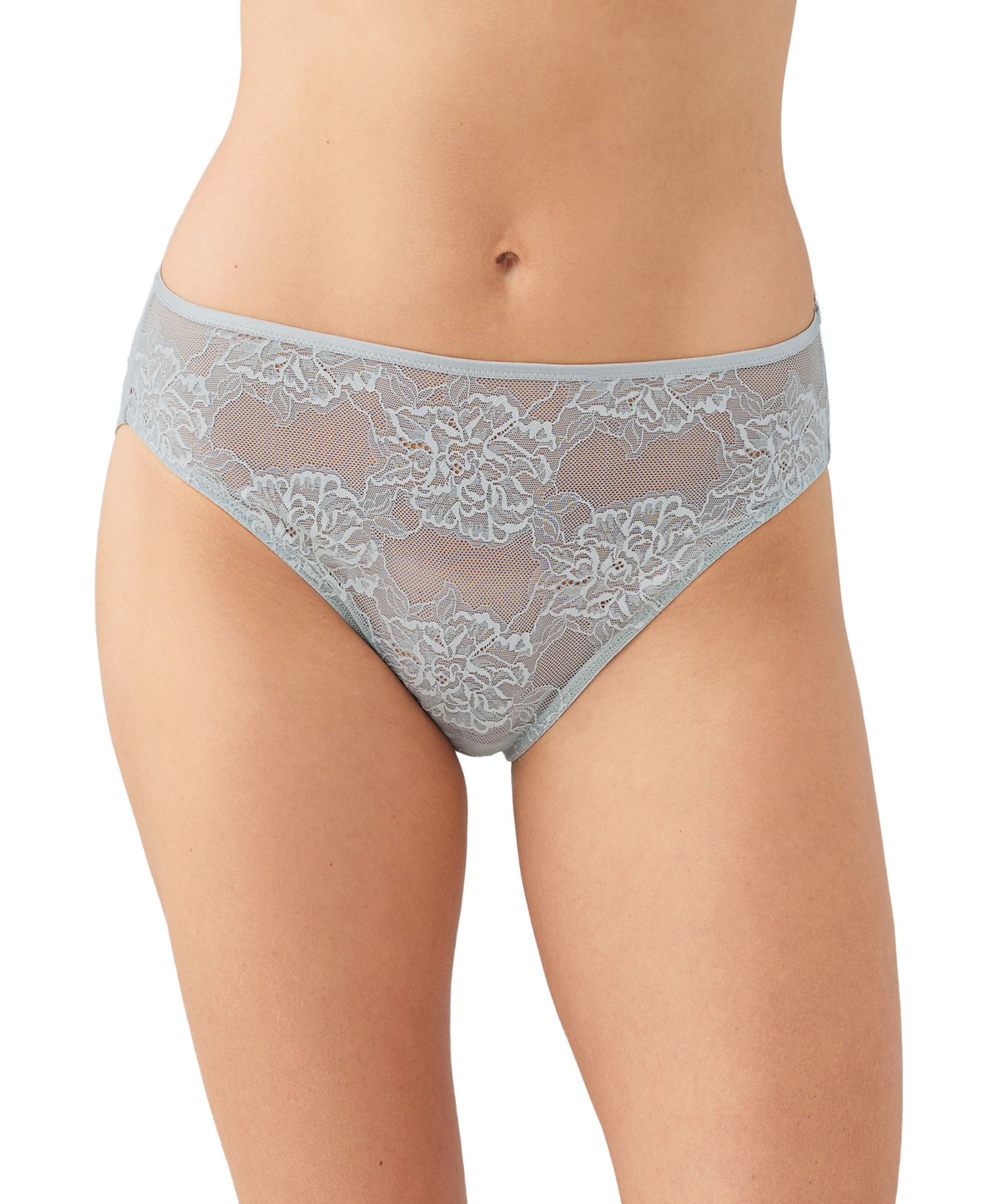 Women's Full Bloom Sheer Mesh Hi-Cut Brief