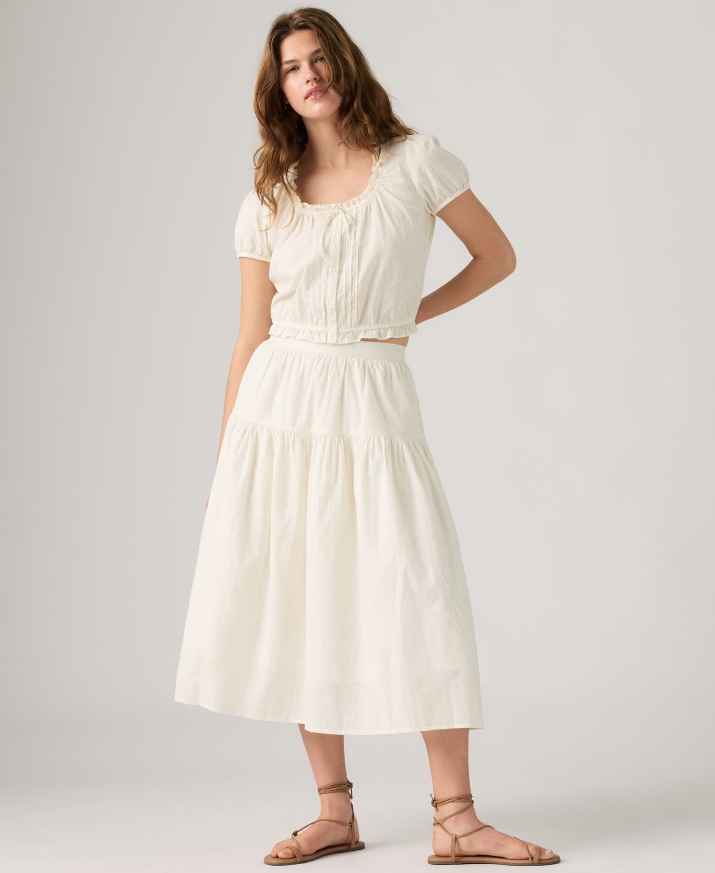 Женская юбка Levi's Zip Closure Leonie Midi, цвет: Облачный — фото 2