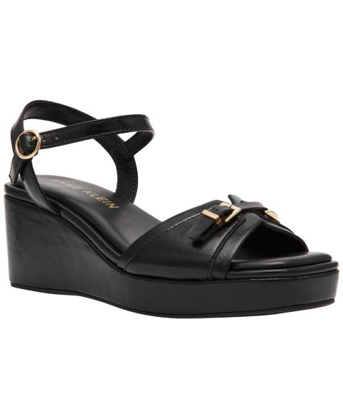 Женские сандалии Anne Klein Sky Platform Wedge, цвет: Чёрный гладкий