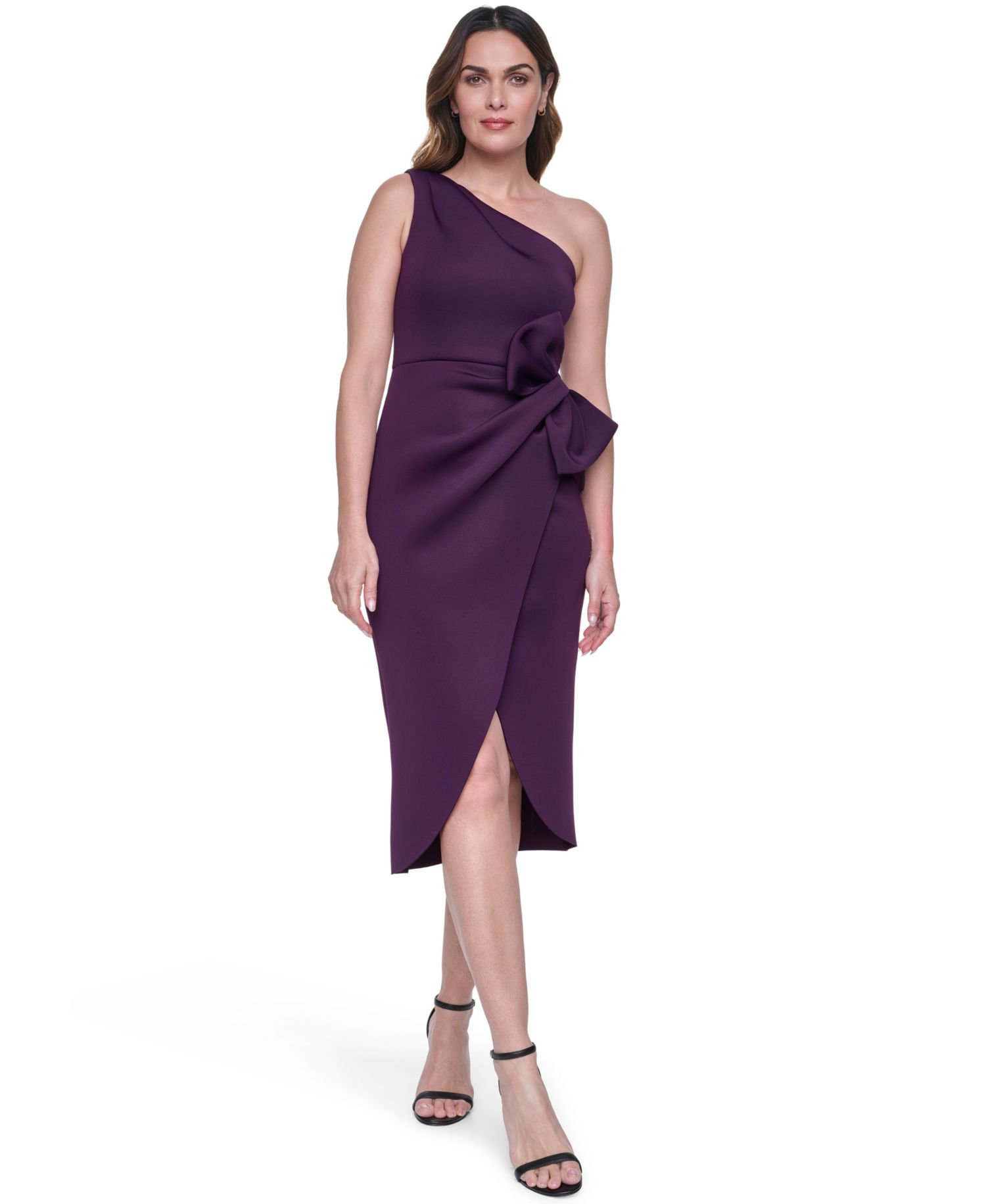 Women's One-Shoulder Side Bow Dress