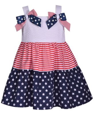 Girls 2T-6X Americana Bow Shoulder Dress
