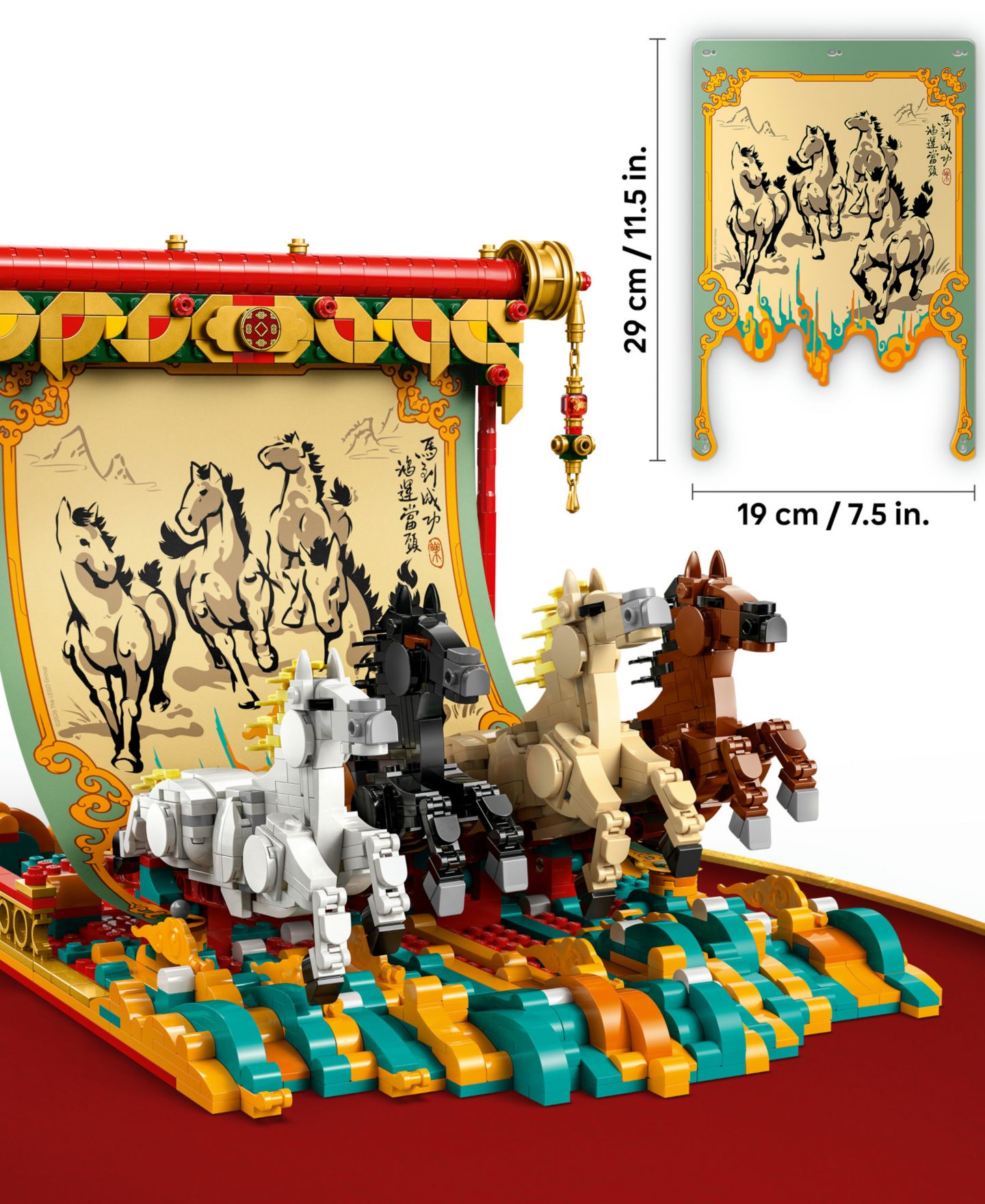 Детский конструктор LEGO® Chinese Festivals Galloping Horses Canvas Toy 80119 — фото 9