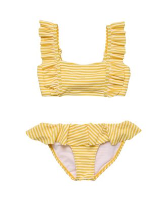 Little Girls Sunshine Stripe Frilled Bikini