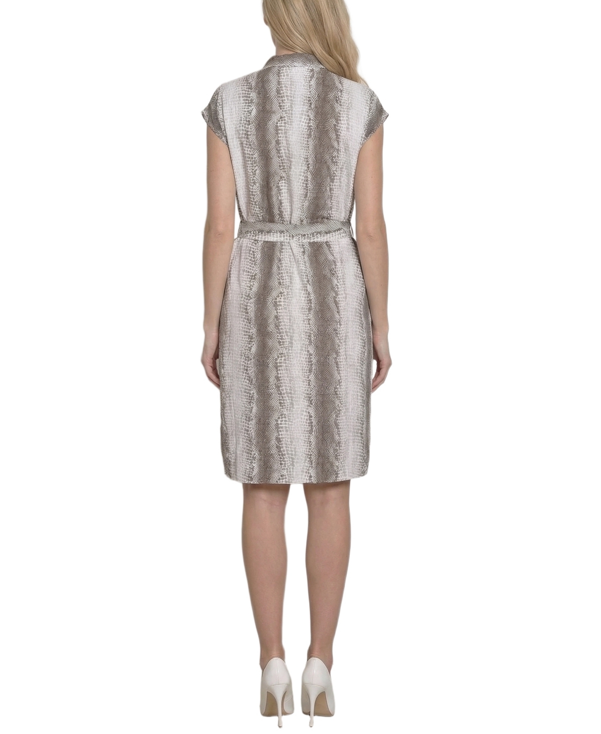 Ny Collection Women's Sleeveless Belted Dress