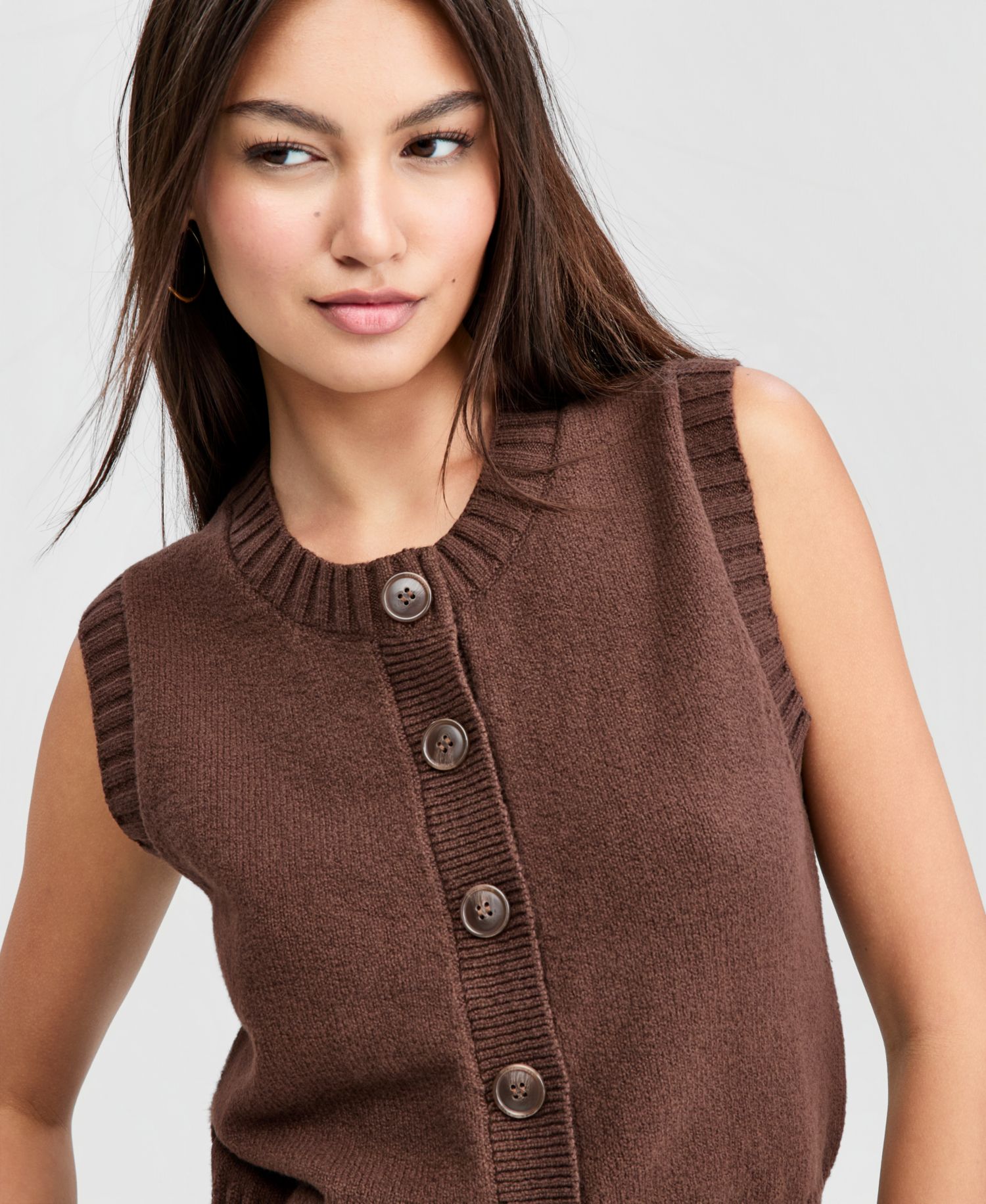 Petite Sleeveless Cardigan